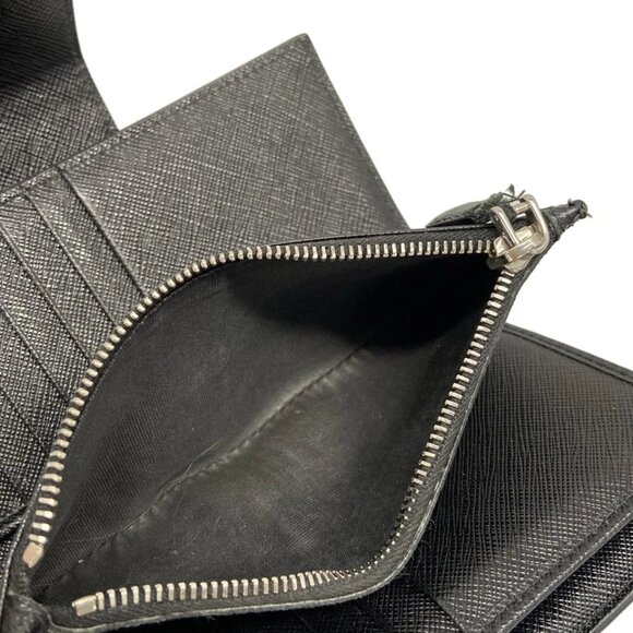 PRADA - Black Saffiano Leather Hardware Bifold Wallet 373-080625 - Picture 11 of 13